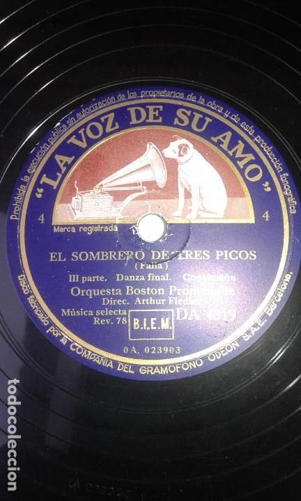 Discos de pizarra: ANTIGUO DISCO DE PIZARRA - LA VOZ DE SU AMO - Foto 1