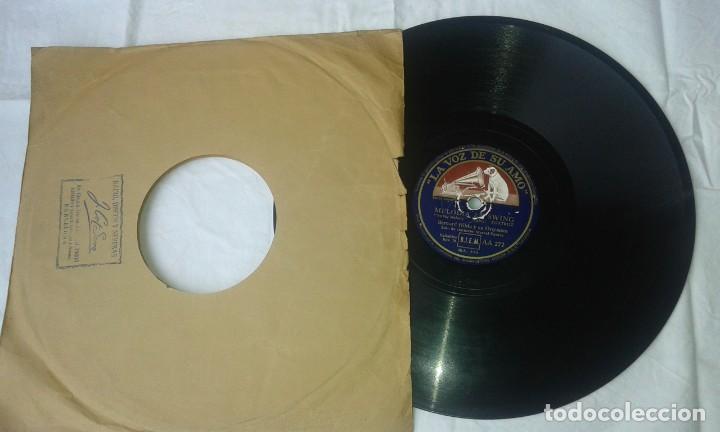 Discos de pizarra: ANTIGUO DISCO DE PIZARRA - LA VOZ DE SU AMO - Foto 2