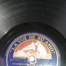 Discos de pizarra: ANTIGUO DISCO DE PIZARRA - LA VOZ DE SU AMO. Lote 327932363