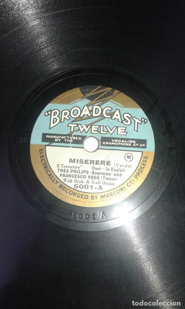 Discos de pizarra: ANTIGUO DISCO DE PIZARRA - BROADCAST TWELVE - Foto 1