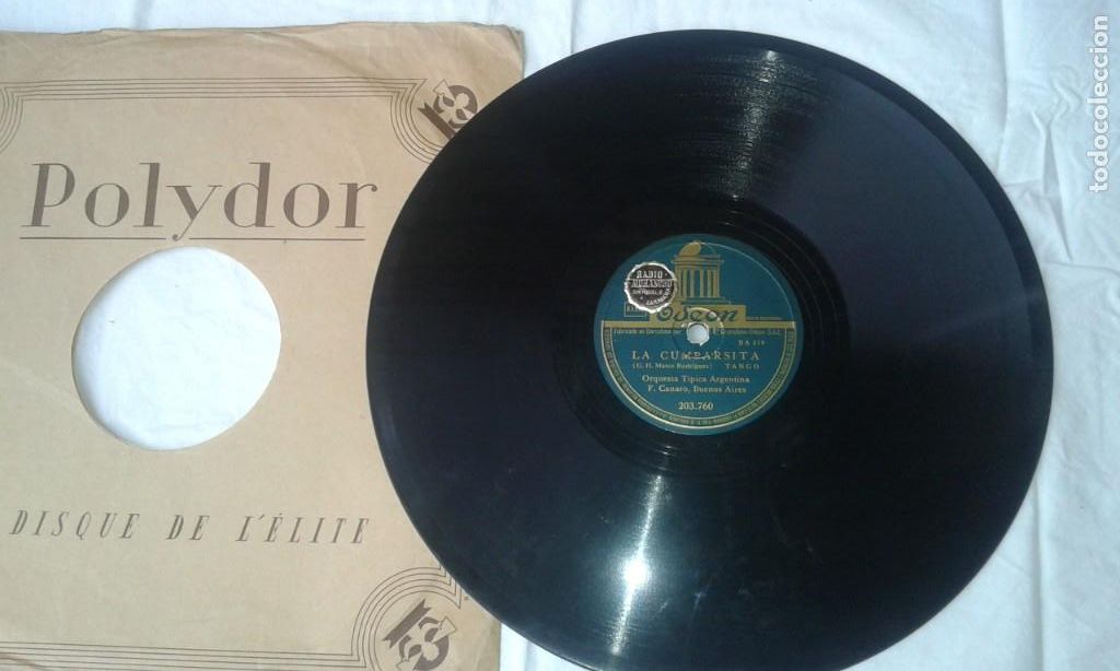 Discos de pizarra: ANTIGUO DISCO DE PIZARRA - ODEON - Foto 2
