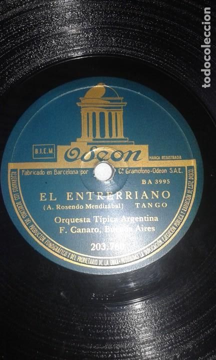 Discos de pizarra: ANTIGUO DISCO DE PIZARRA - ODEON - Foto 3