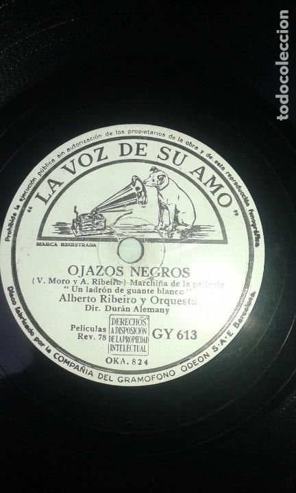 Discos de pizarra: ANTIGUO DISCO DE PIZARRA - LA VOZ DE SU AMO - Foto 3