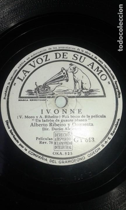 Discos de pizarra: ANTIGUO DISCO DE PIZARRA - LA VOZ DE SU AMO - Foto 1