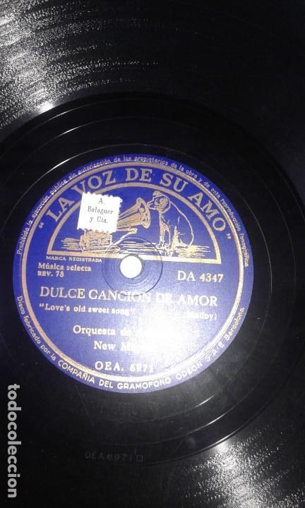 Discos de pizarra: ANTIGUO DISCO DE PIZARRA - LA VOZ DE SU AMO - Foto 1