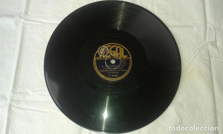 Discos de pizarra: ANTIGUO DISCO DE PIZARRA - REGAL- JORGE SEPULVEDA - Foto 2