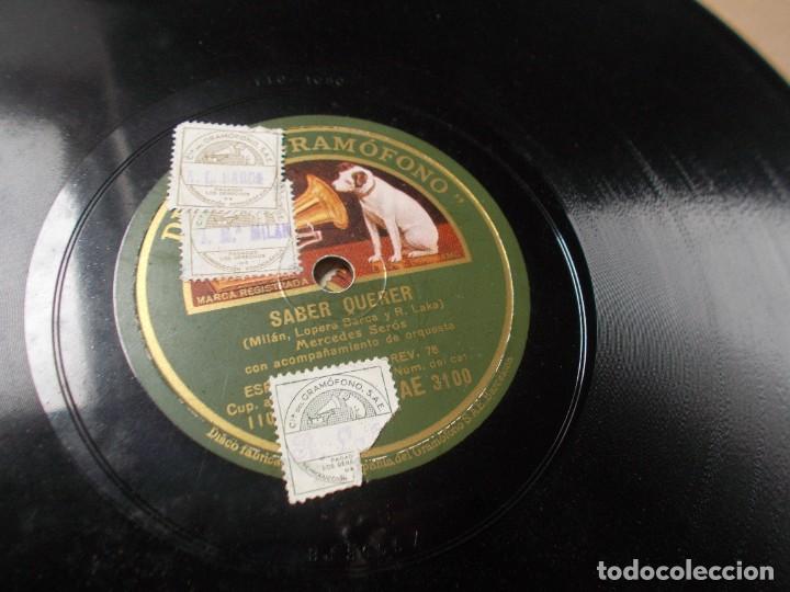 Discos de pizarra: MERCEDES SER&Oacute;S Ritmo Argentino / Saber querer - Foto 2