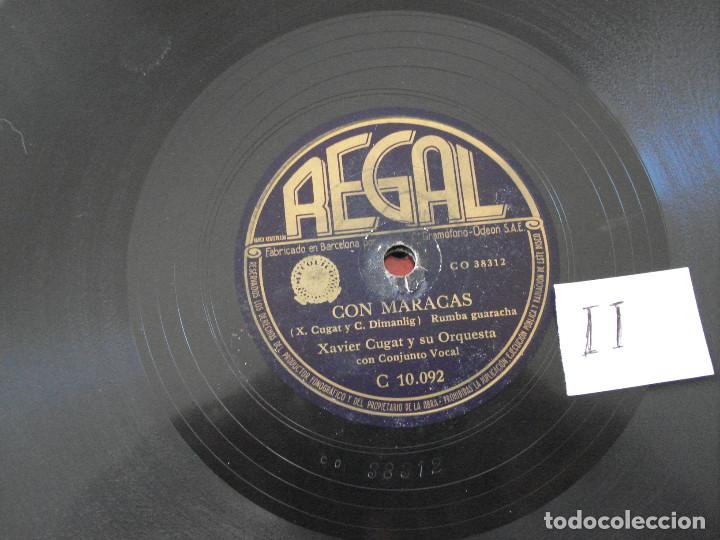 Discos de pizarra: DISCO DE PIZARRA XAVIER CUGAT CON MARACAS / TOCS TU SAMBA - Foto 1