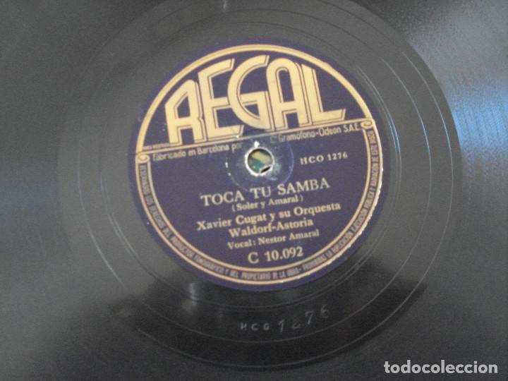 Discos de pizarra: DISCO DE PIZARRA XAVIER CUGAT CON MARACAS / TOCS TU SAMBA - Foto 2