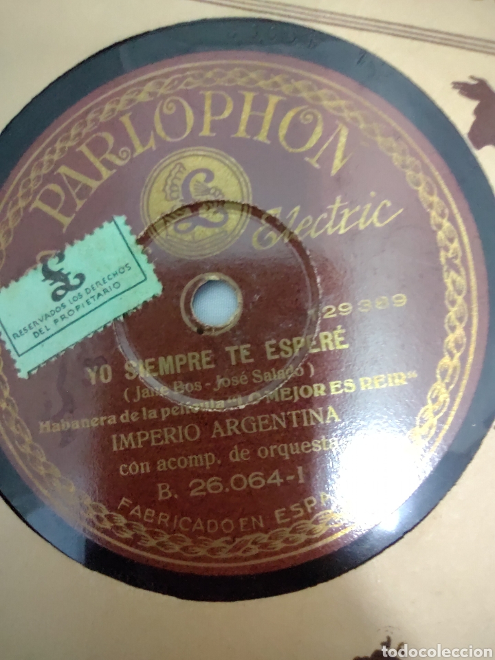Discos de pizarra: Gran lote de discos de pizarra. Imperio Argentina - Foto 9