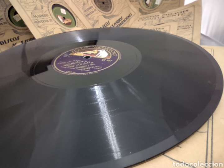 Discos de pizarra: Gran lote de discos de pizarra. Imperio Argentina - Foto 13