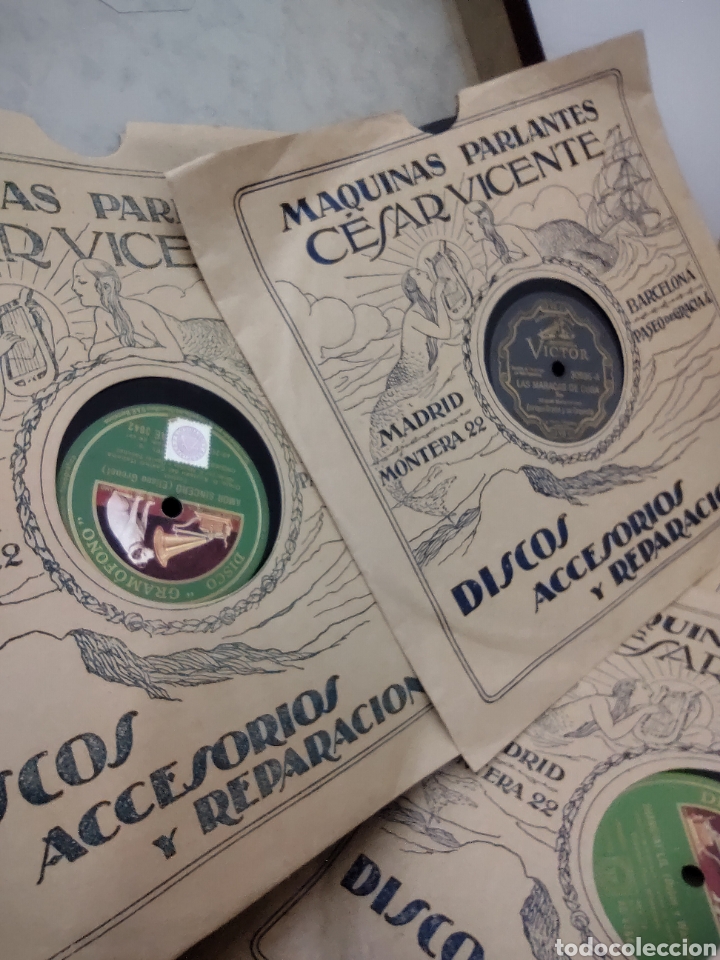 Discos de pizarra: Gran lote de discos de pizarra. Imperio Argentina - Foto 16