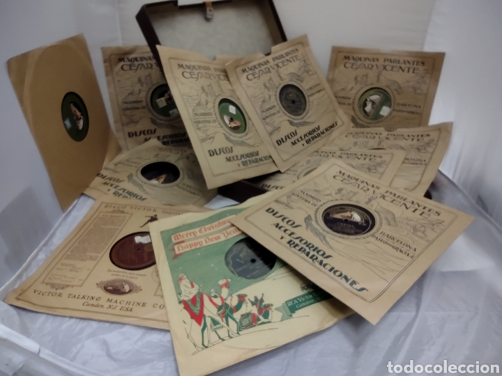 Discos de pizarra: Gran lote de discos de pizarra. Imperio Argentina - Foto 20