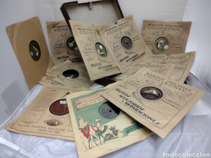 Discos de pizarra: Gran lote de discos de pizarra. Imperio Argentina - Foto 1