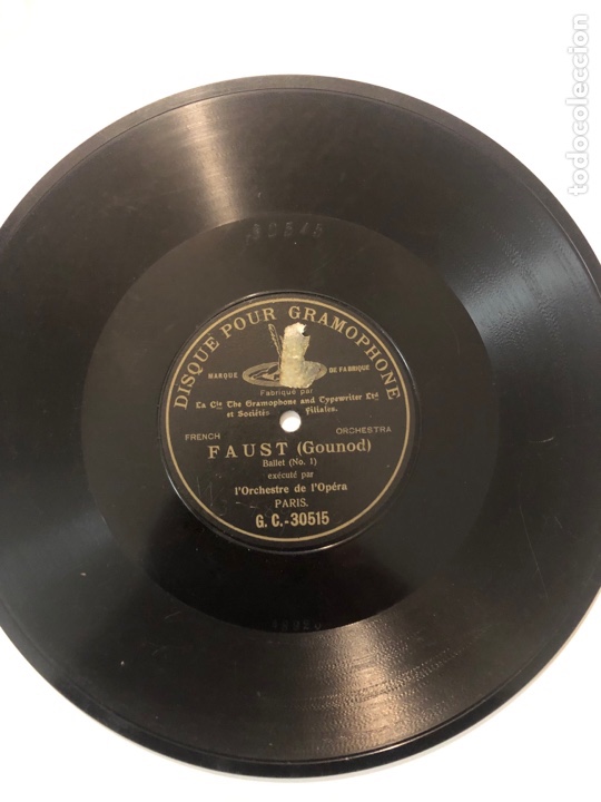 Discos de pizarra: Disco pizarra Faust de Gounod.Orquesta de la &oacute;pera de paris - Foto 3