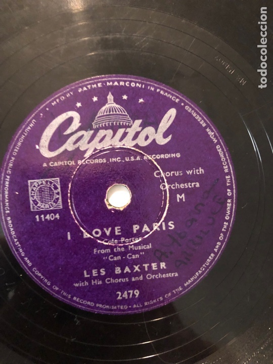 Discos de pizarra: Disco pizarra les baxter.Gigi I love Paris - Foto 2
