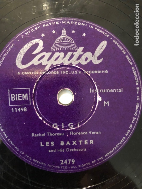 Discos de pizarra: Disco pizarra les baxter.Gigi I love Paris - Foto 1