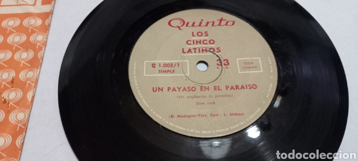 Discos de pizarra: Antiguo disco de pizarra Los Cinco Latinos - Foto 2