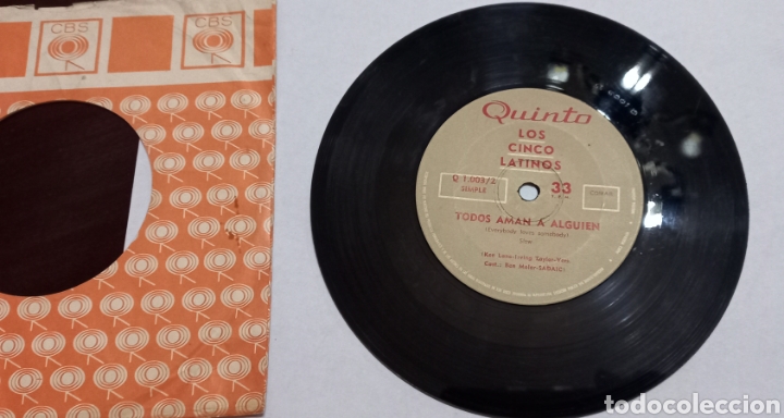 Discos de pizarra: Antiguo disco de pizarra Los Cinco Latinos - Foto 3
