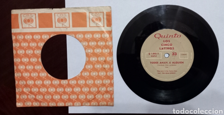 Discos de pizarra: Antiguo disco de pizarra Los Cinco Latinos - Foto 4