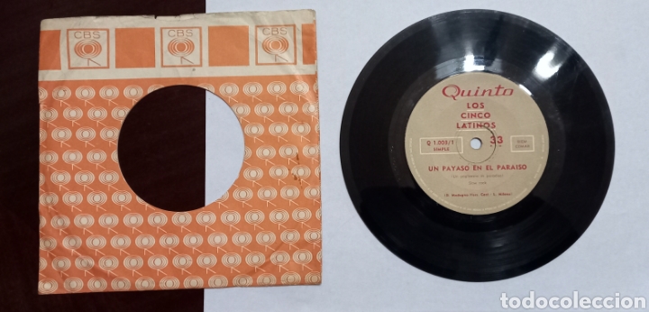 Discos de pizarra: Antiguo disco de pizarra Los Cinco Latinos - Foto 1