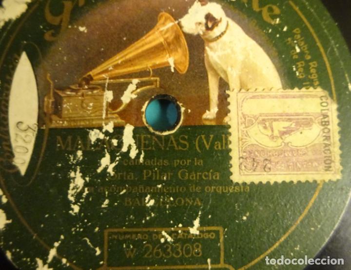 Discos de pizarra: SRTA. PILAR GARC&Iacute;A. ORQUESTA BARCELONA. LA RAPACINA / MALAGUE&Ntilde;AS - Foto 5
