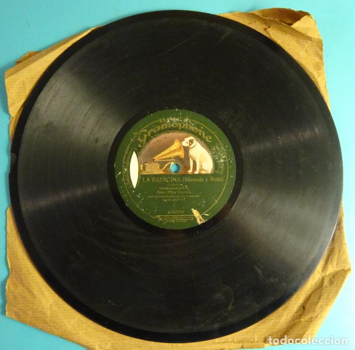 Discos de pizarra: SRTA. PILAR GARC&Iacute;A. ORQUESTA BARCELONA. LA RAPACINA / MALAGUE&Ntilde;AS - Foto 1