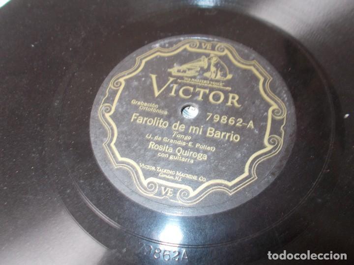 Discos de pizarra: ROSITA QUIROGA Farolito de mi barrio / Fallaste Coraz&oacute;n - Foto 2