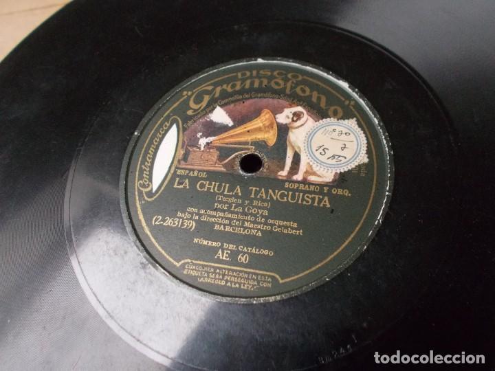 Discos de pizarra: LA GOYA De mi tierra - La chula Tanguista - Foto 2