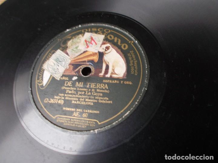 Discos de pizarra: LA GOYA De mi tierra - La chula Tanguista - Foto 3