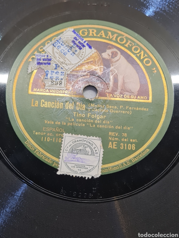 Discos de pizarra: Disco antiguo - Foto 2