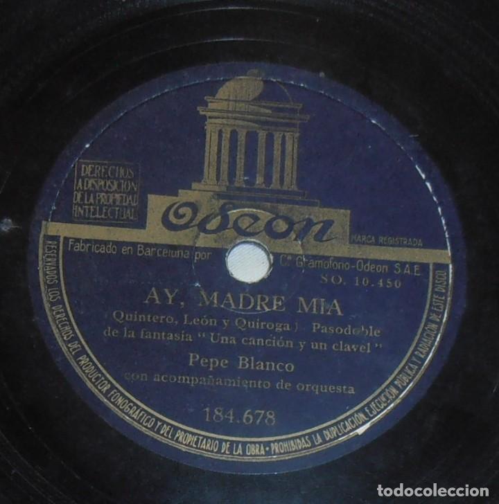 Discos de pizarra: DISCO DE PIZARRA ODEON, PEPE BLANCO - Foto 2