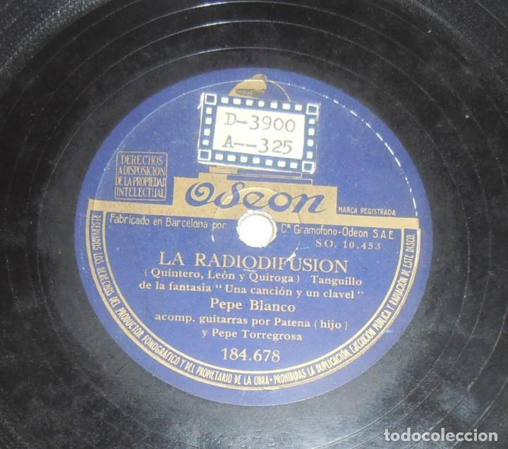 Discos de pizarra: DISCO DE PIZARRA ODEON, PEPE BLANCO - Foto 4