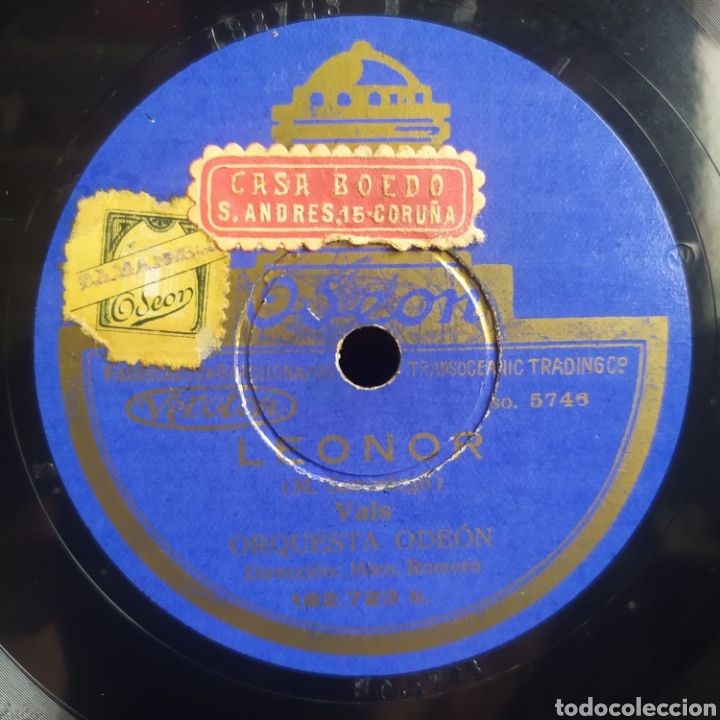Discos de pizarra: Orquesta Ode&oacute;n - A Las Tres De La Ma&ntilde;ana / Leonor - Foto 2