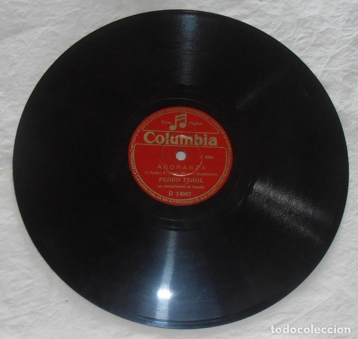 Discos de pizarra: DISCO DE PIZARRA, COLUMBIA, PEDRO TEROL - Foto 2
