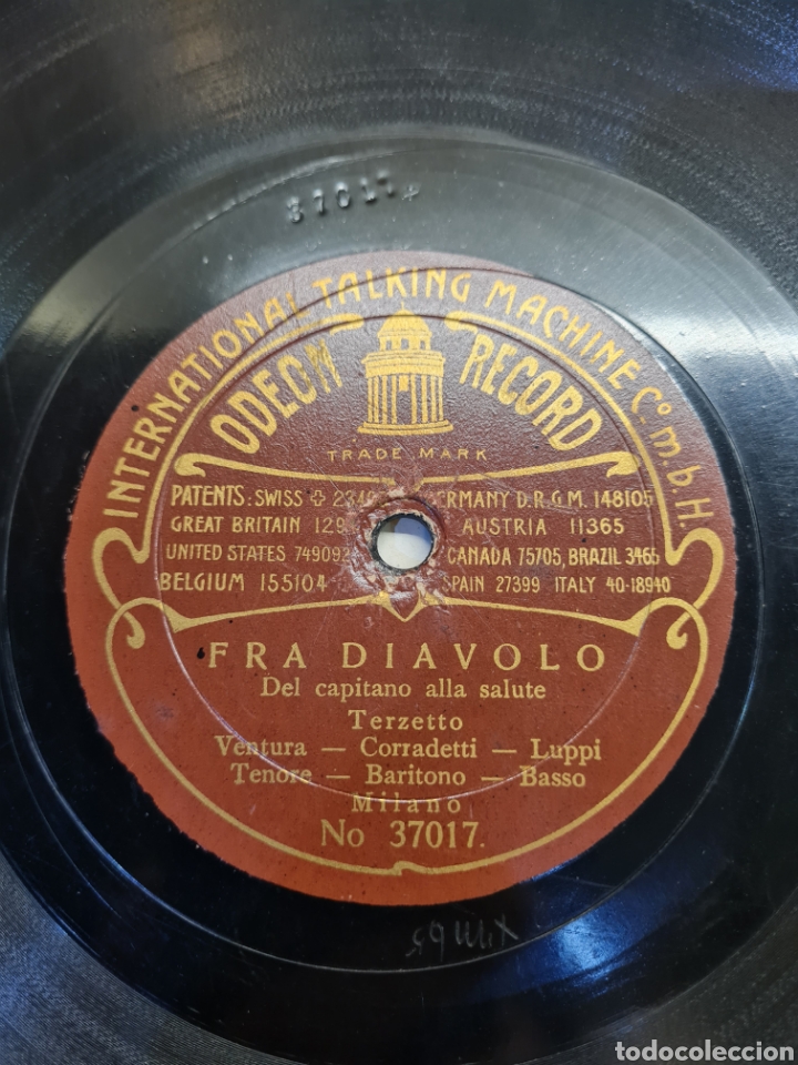 Discos de pizarra: FRA DIAVOLO disco de piedra antiguo - Foto 4