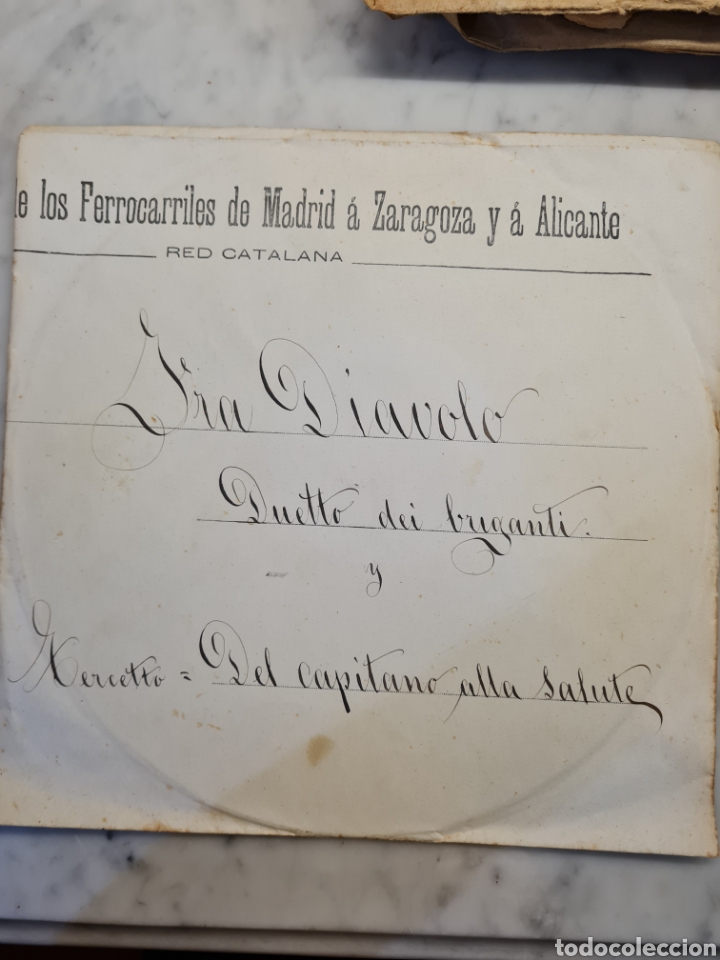 Discos de pizarra: FRA DIAVOLO disco de piedra antiguo - Foto 5