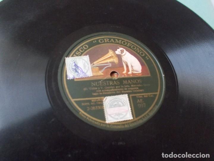 Discos de pizarra: MERCEDES SER&Oacute;S Nuestras Manos / Ven a mi pa&iacute;s - Foto 2