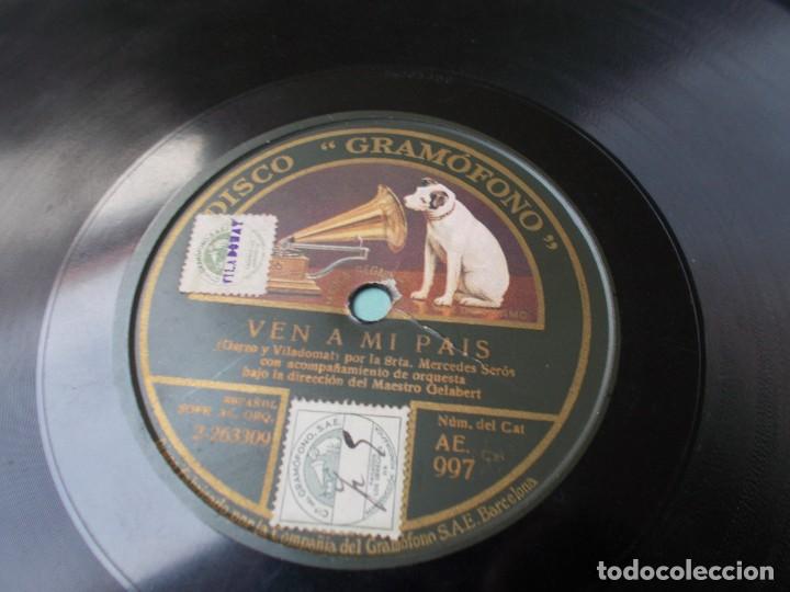 Discos de pizarra: MERCEDES SER&Oacute;S Nuestras Manos / Ven a mi pa&iacute;s - Foto 3