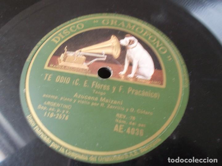 Discos de pizarra: AZUCENA MAIZINI Portero, suba y d&iacute;gale / Te odio - Foto 3