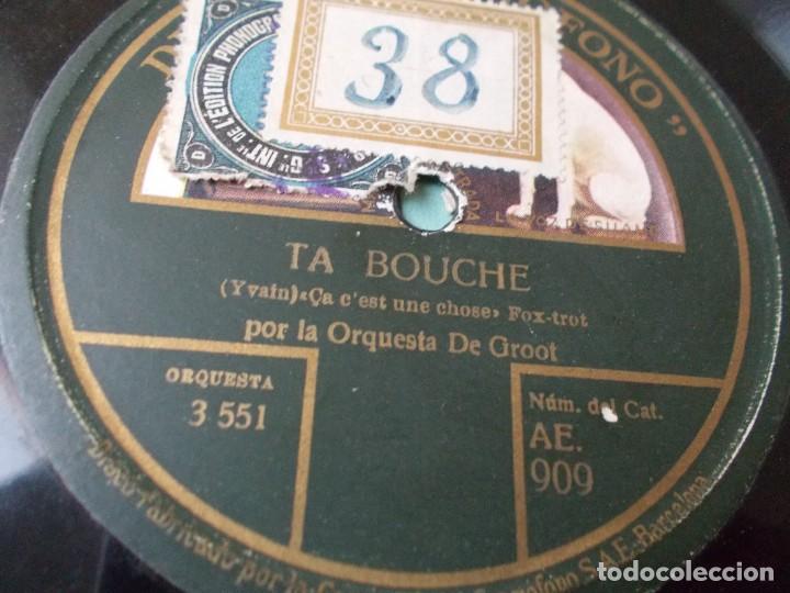 Discos de pizarra: ORQUESTA DE GROOT Ta Bouche / Ta Bouche - Foto 3