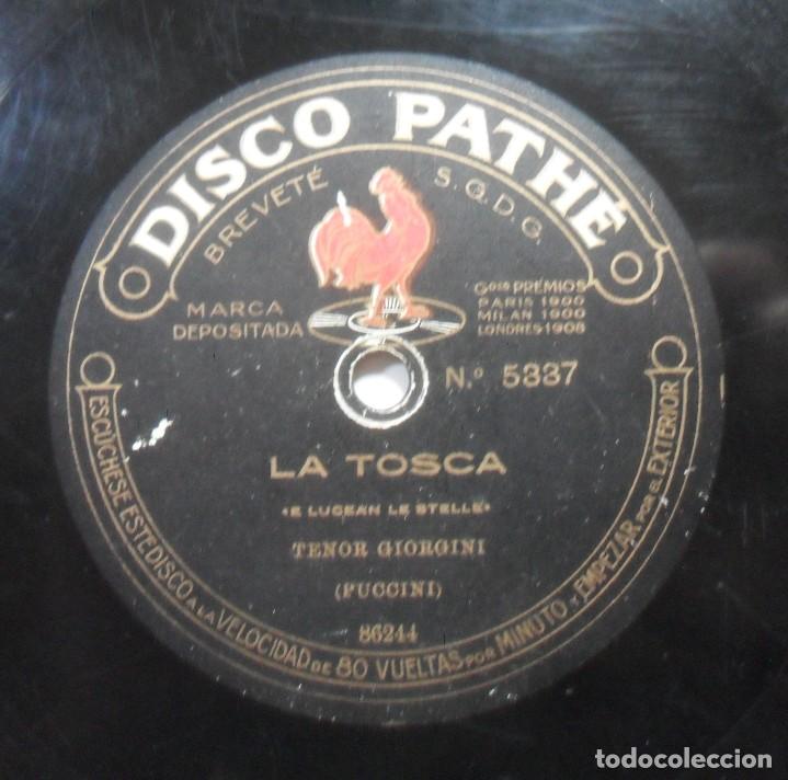 Discos de pizarra: LA TOSCA (PUCCINI) - TENOR GEORGINI - DISCO PATH&Eacute; - Foto 2