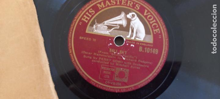 Discos de pizarra: Perry Como &ndash; Some Enchanted Evening / Bali Hai His Masters Voice &ndash; B.10149 - Foto 2