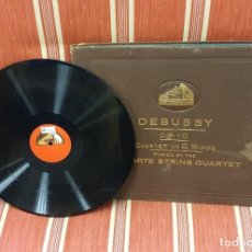 Discos de pizarra: ÁLBUM CON 4 DISCOS 78 RPM - HMV - PRO ARTE STRING QUARTET - DEBUSSY - PIZARRA