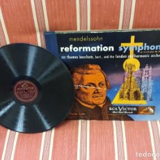 Discos de pizarra: ÁLBUM CON 4 DISCOS 78 RPM - RCA VICTOR - LONDON PHILHARMONIC ORCHESTRA - MENDELSSOHN - PIZARRA