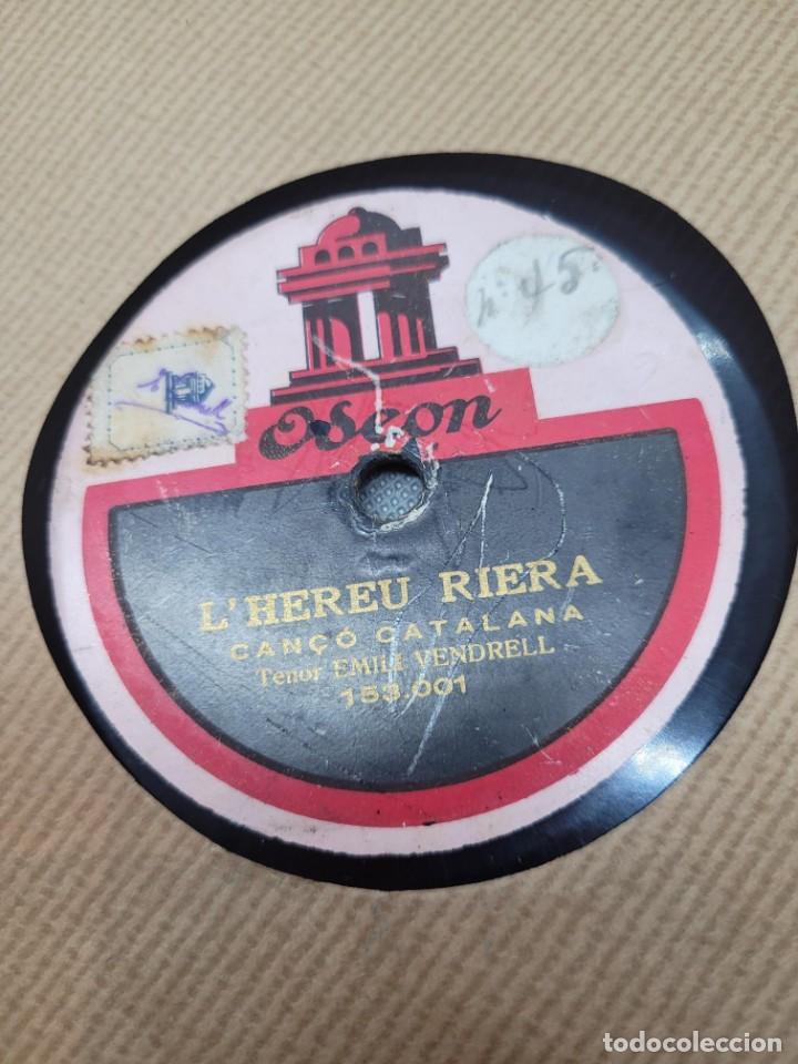 Discos de pizarra: 2 DOS DISCOS DE PIZARRA DE EMILI VENDREL CATALA EMIGRANT TAVERNA - Foto 3