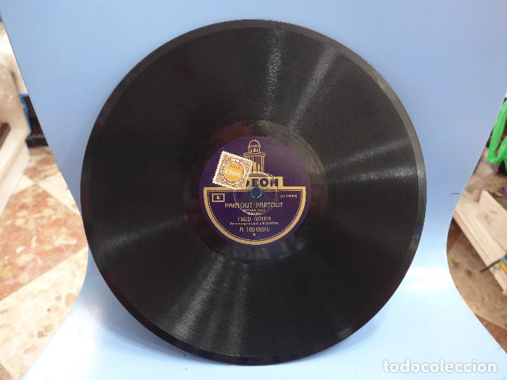 Discos de pizarra: FRED GOUIN - PARTOUT PARTOUT - LES PANTINS - ODEON - Foto 1