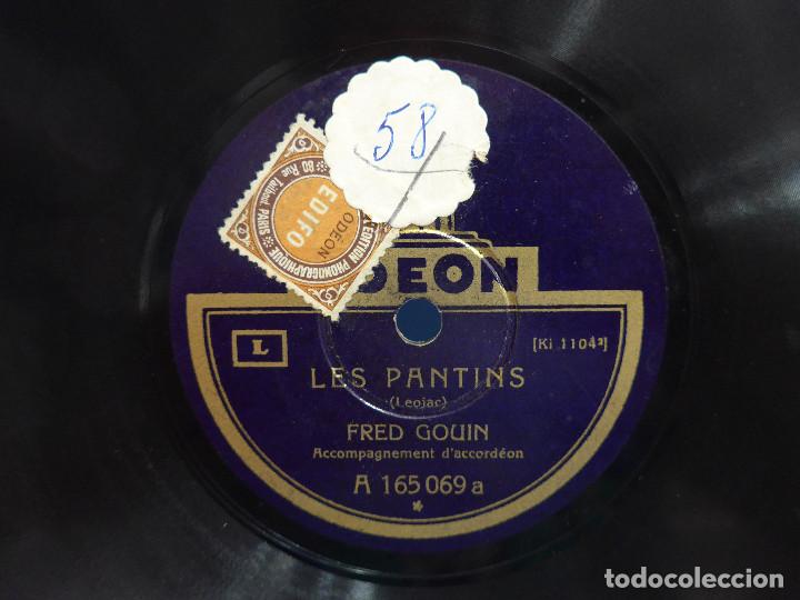Discos de pizarra: FRED GOUIN - PARTOUT PARTOUT - LES PANTINS - ODEON - Foto 5