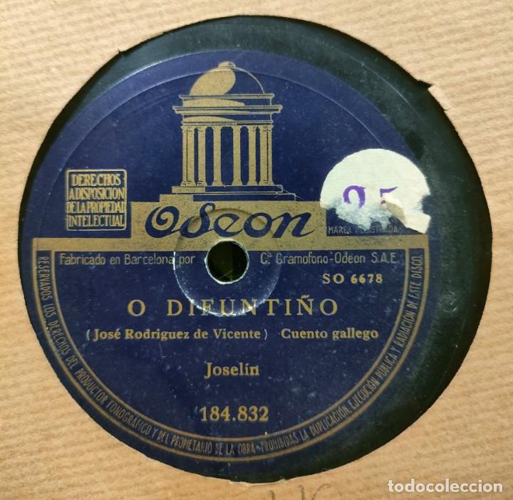 Discos de pizarra: Josel&iacute;n. O inferno / O difunti&ntilde;o. Odeon. c. 1930 - Foto 1