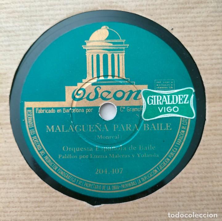 Discos de pizarra: Orquesta Espa&ntilde;ola. El Vito / Malague&ntilde;a para baile. Odeon. 1950 - Foto 1